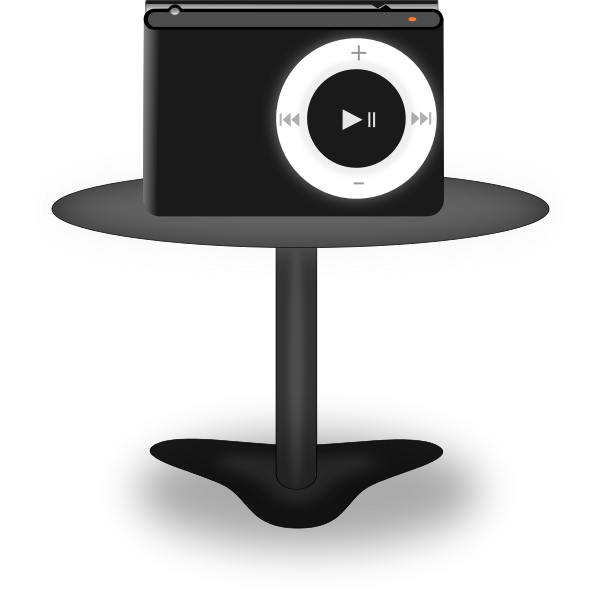SVG Media player on stand vector clip art