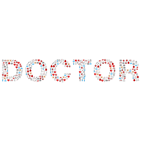 SVG Medical doctor typography