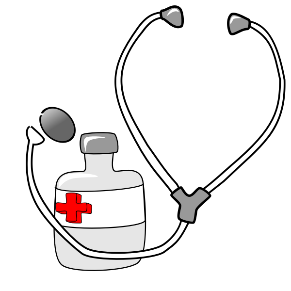 SVG Medicine and a Stethoscope Vector