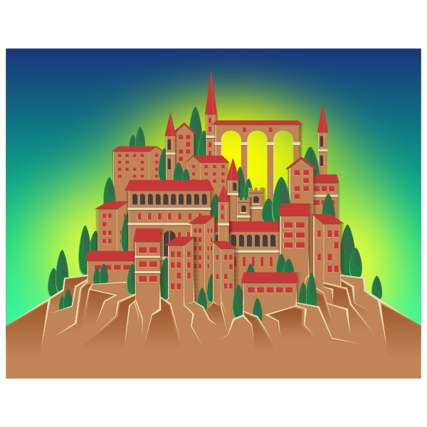 SVG Medieval city