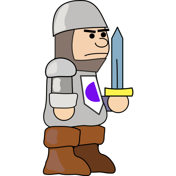 SVG Medieval comic soldier