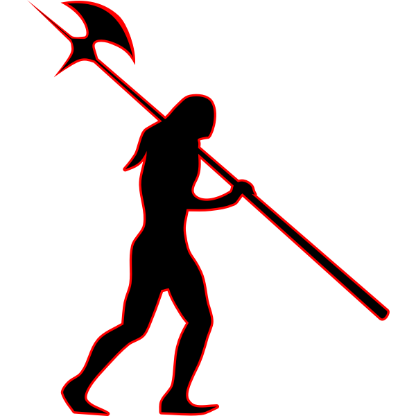 SVG Medieval guard silhouette vector image