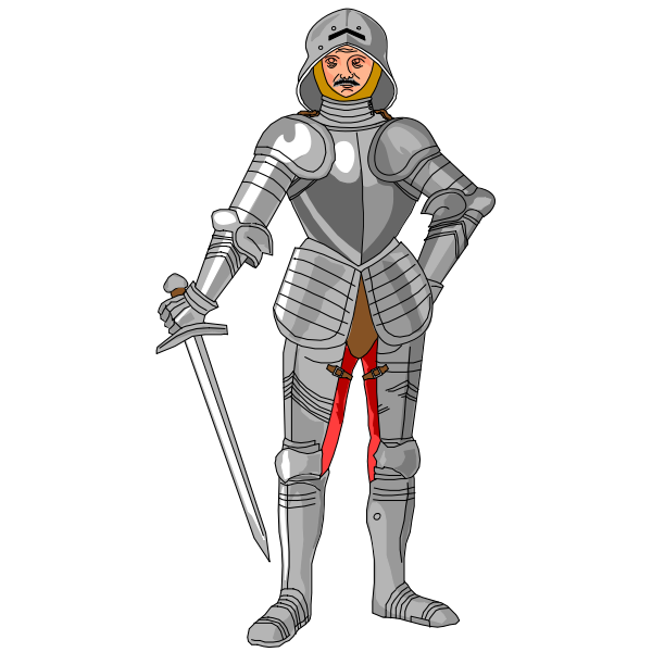 SVG Medieval knight in armor