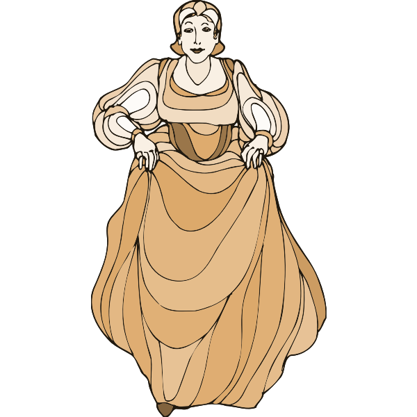 SVG Medieval lady