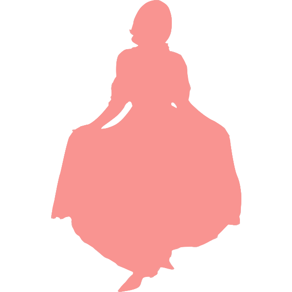 SVG Medieval lady silhouette