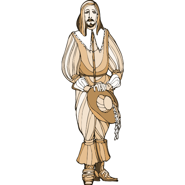 SVG Medieval minstrel