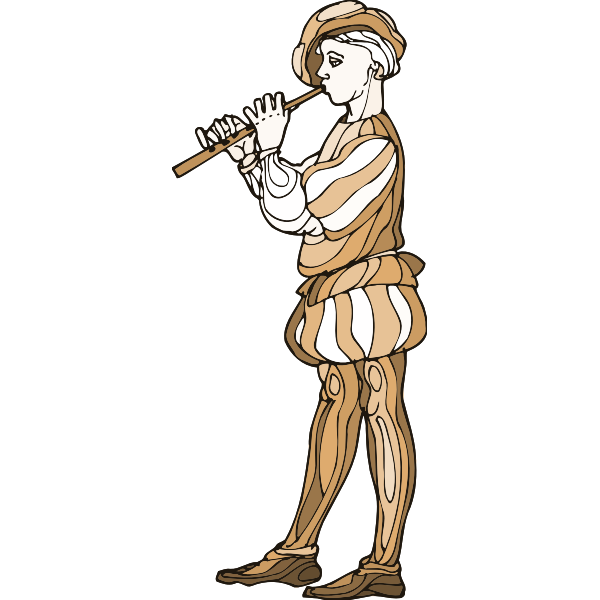 SVG Medieval musician image