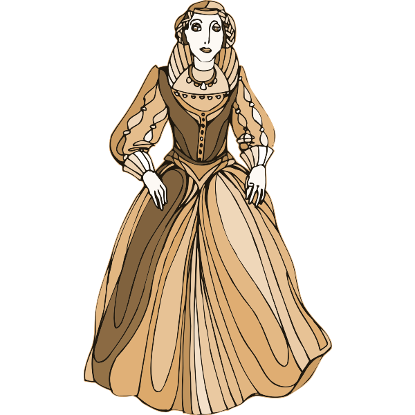 SVG Medieval princess image