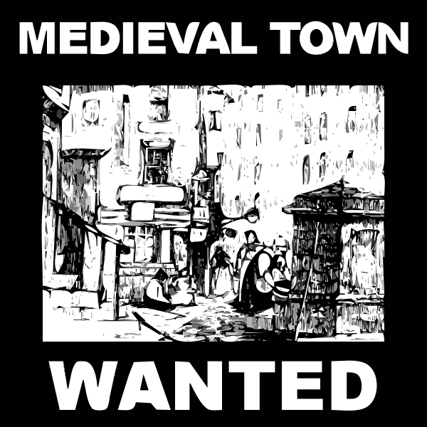 SVG Medieval town image