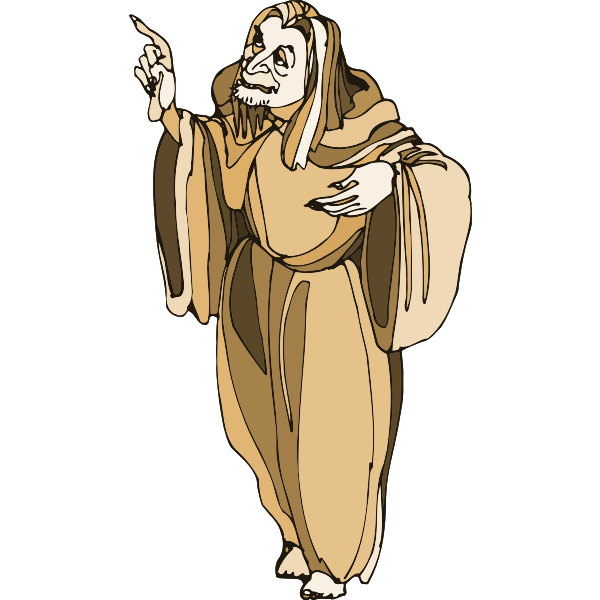 SVG Medieval witch