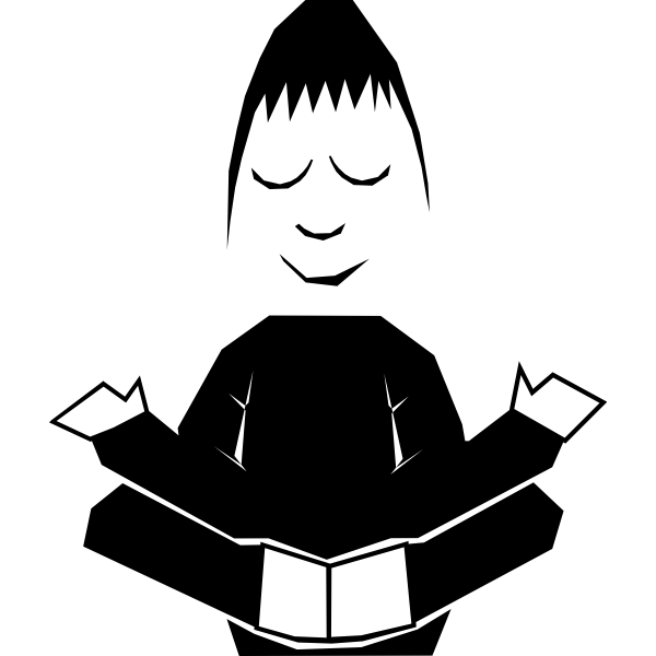 SVG Meditation man