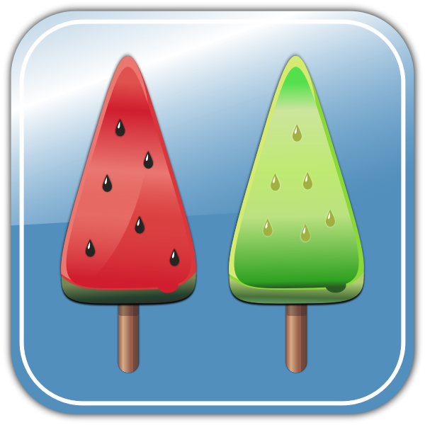 SVG Melon ice candies vector image
