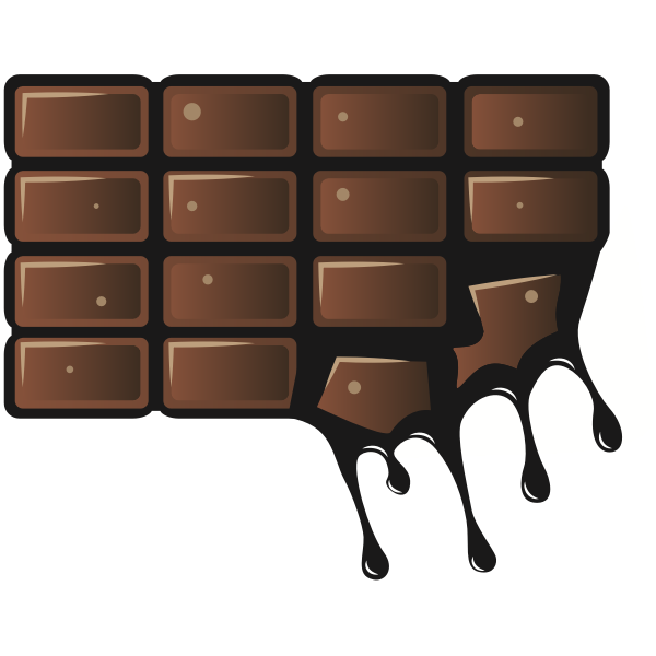 SVG Melting chocolate bar