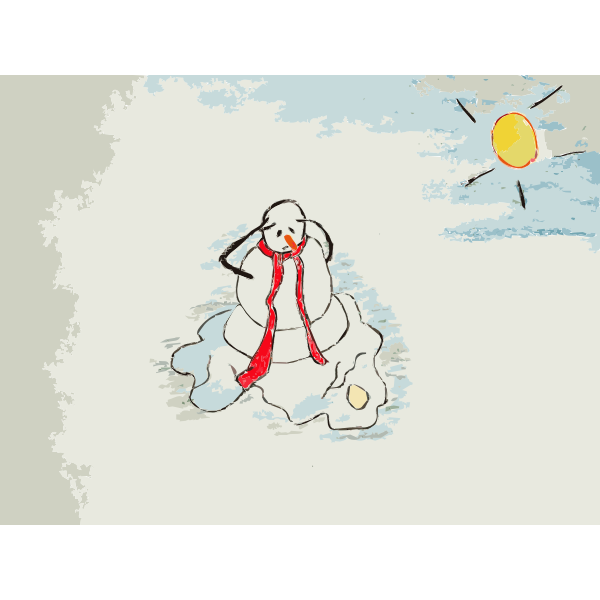 SVG Melting Snowman Daily Sketch 25 2015060949
