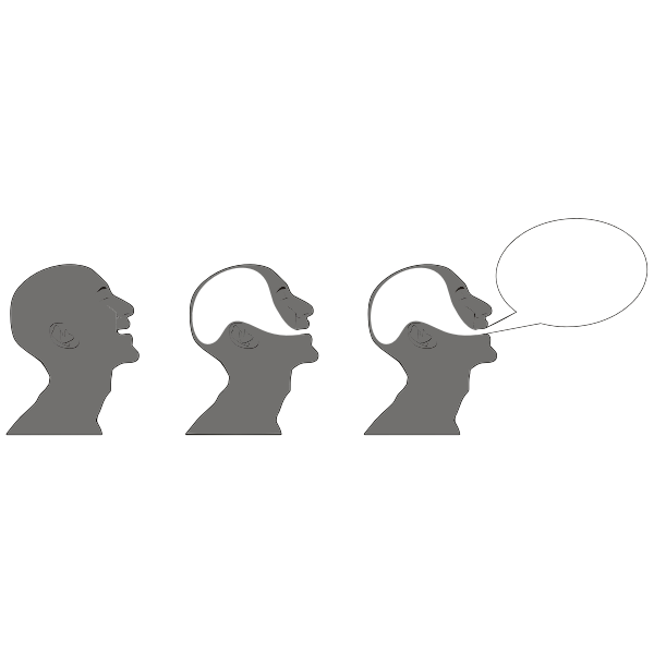 SVG Men and speech bubble