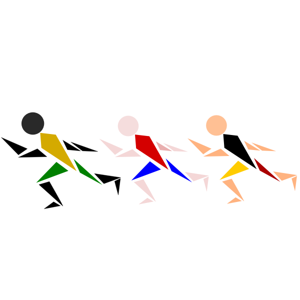 SVG Men running logo vector clip art