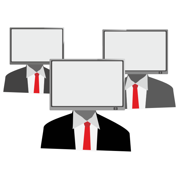 SVG Men with television heads