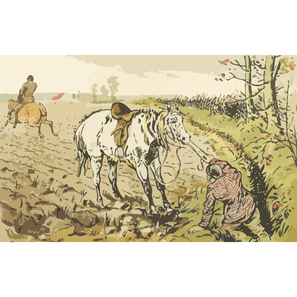SVG Men with their horses