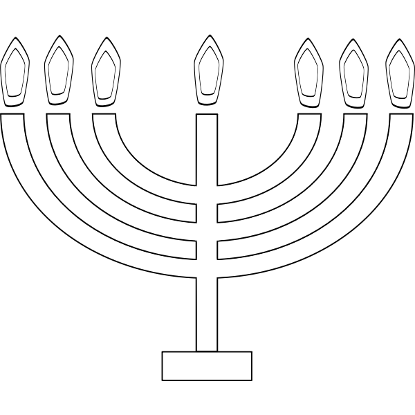 SVG Menorah outline image