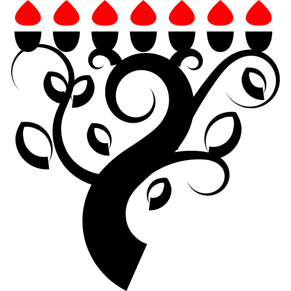 SVG Menorah vector image