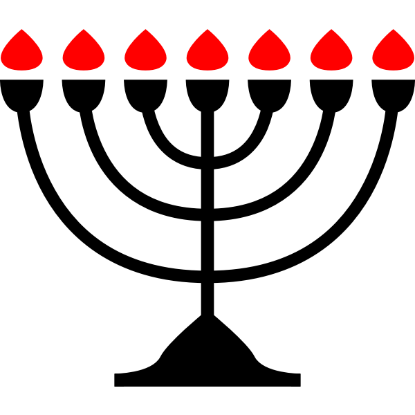 SVG Menorah vector silhouette
