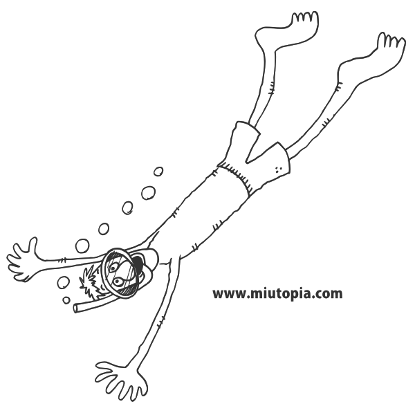 SVG mergulhador by miutopia