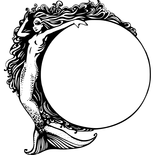 SVG Mermaid with a circle
