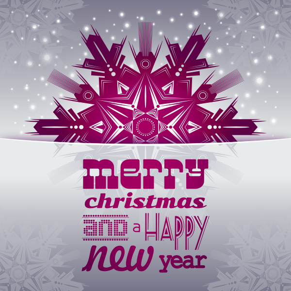 SVG Merry Christmas and a Happy New Year Card 2
