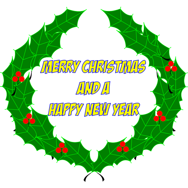 SVG Merry Christmas Wreath