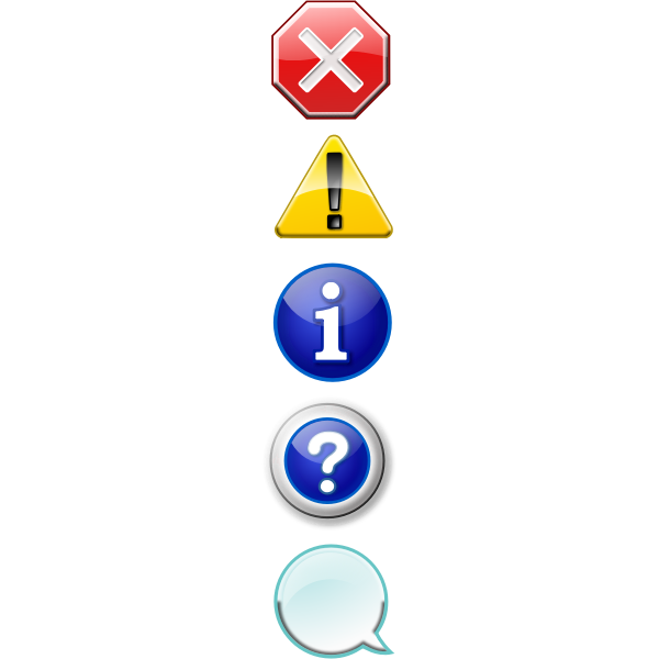 SVG Message box icons set vector illustration