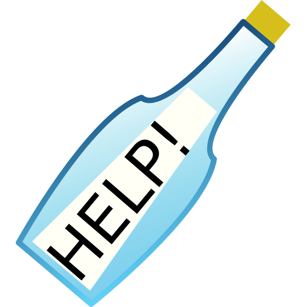 SVG message in a bottle