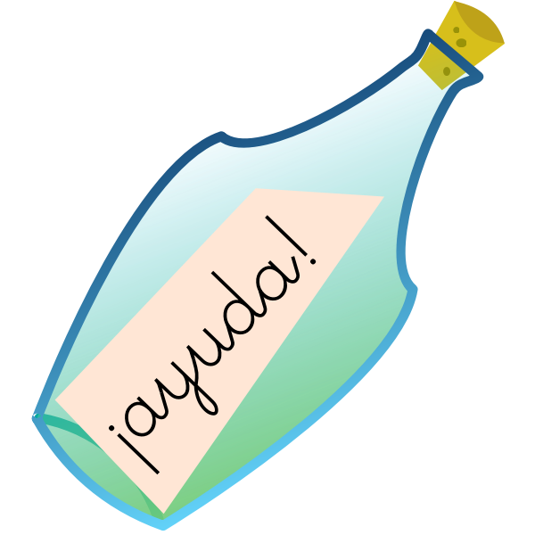 SVG Message in bottle vector clip art