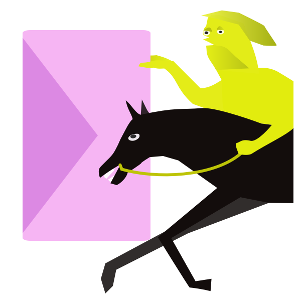 SVG Messenger on horse