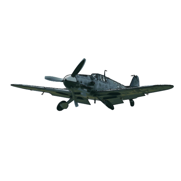 SVG Messerschmidt Bf109G airplane vector clip art