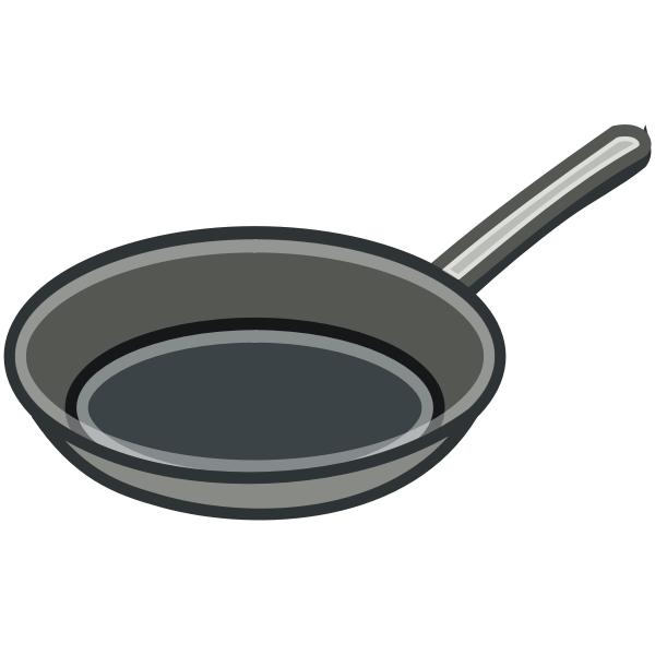 SVG Metal frying pan vector clip art