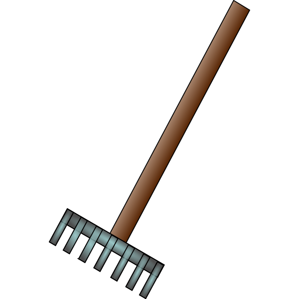 SVG Metal hand-rake vector drawing