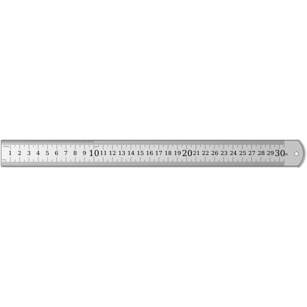SVG Metal Ruler Vector Image
