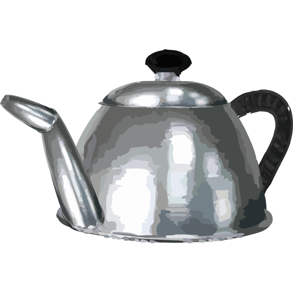 SVG Metal tea pot vector clip art