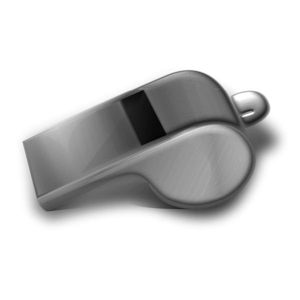 SVG Metal whistle 3D vector drawing