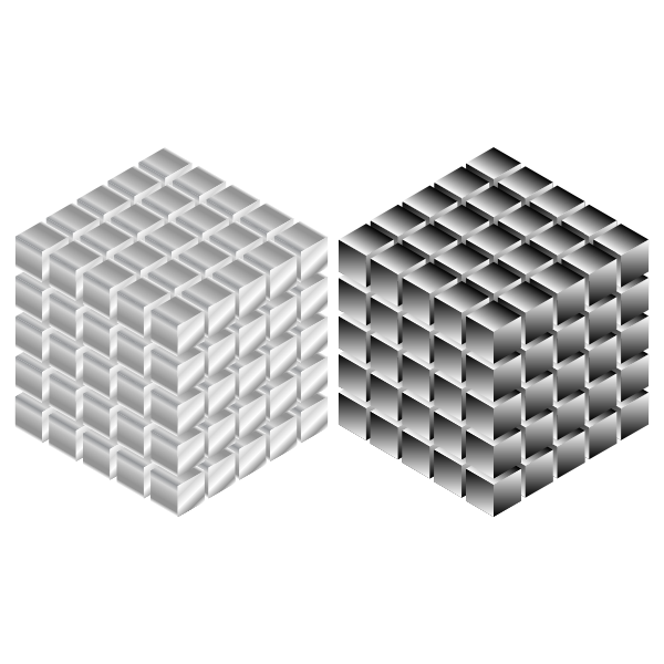 SVG Metallic cubes vector image