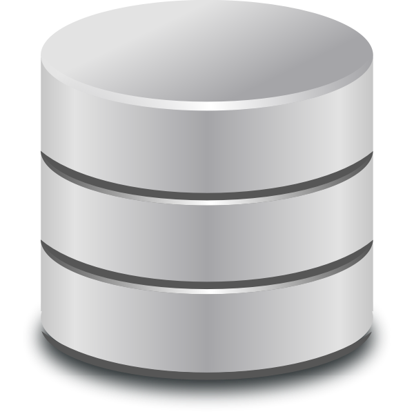 SVG Metallic database icon vector drawing