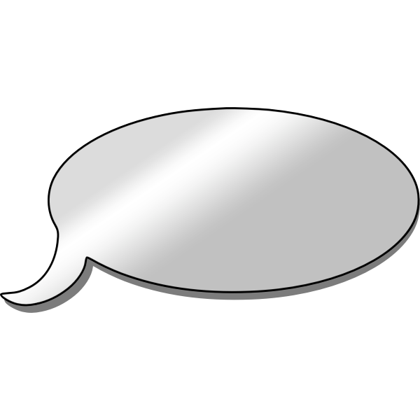 SVG Metallic gradient speech bubble vector rimage