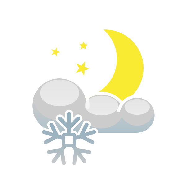 SVG Meteo notte nevosa