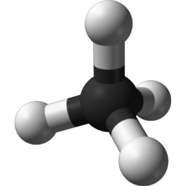 SVG Methane molecule 3D