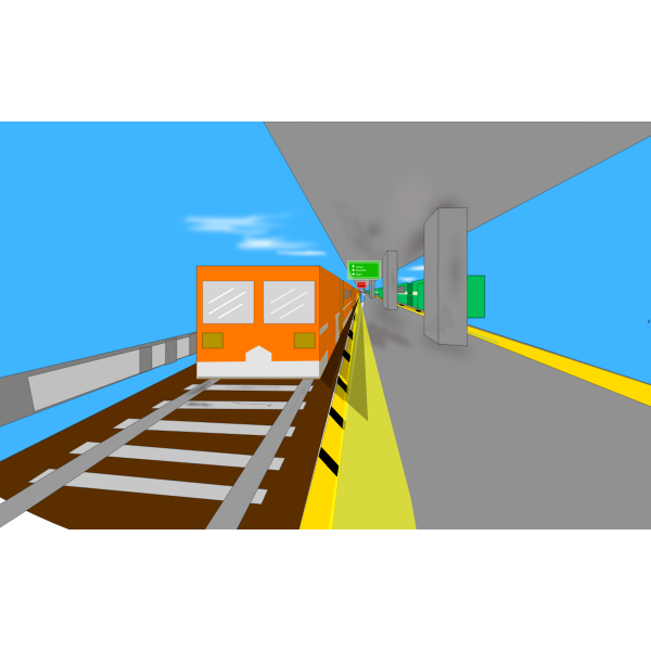 SVG Metro station cartoon art