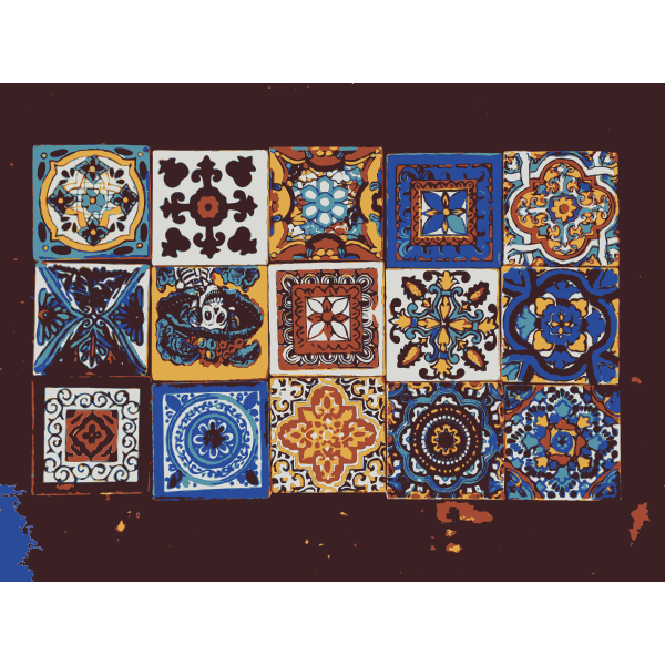 SVG Mexican tiles vector illustration