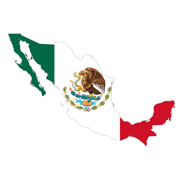 SVG Mexico039s flag and map