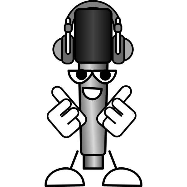 SVG Microphone cartoon character