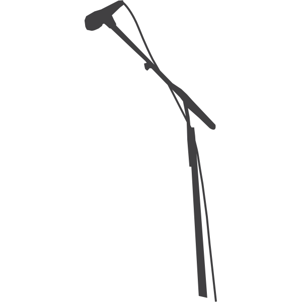 SVG Microphone on stand vector drawing
