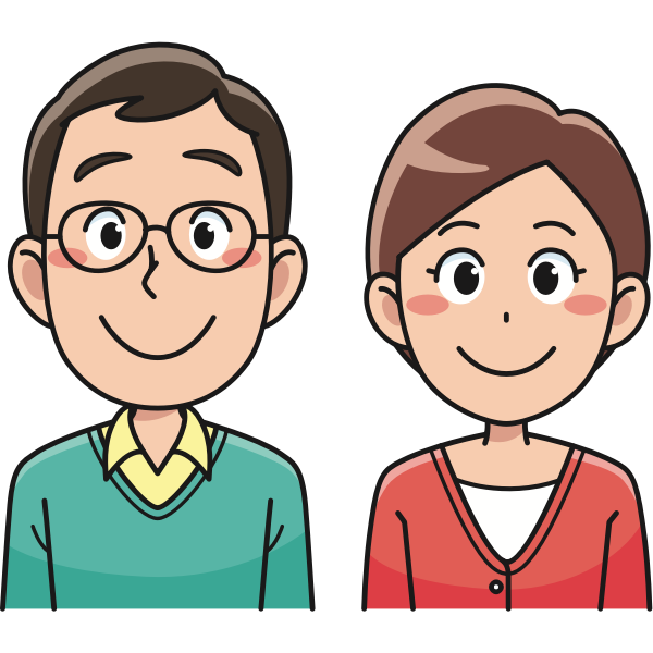 SVG Middle-aged couple